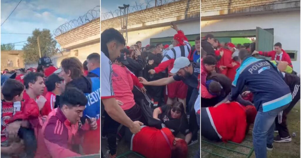 ¿Qué falló en el operativo para River en Junín? Caos en los accesos, una puerta forzada, gas pimienta y heridos